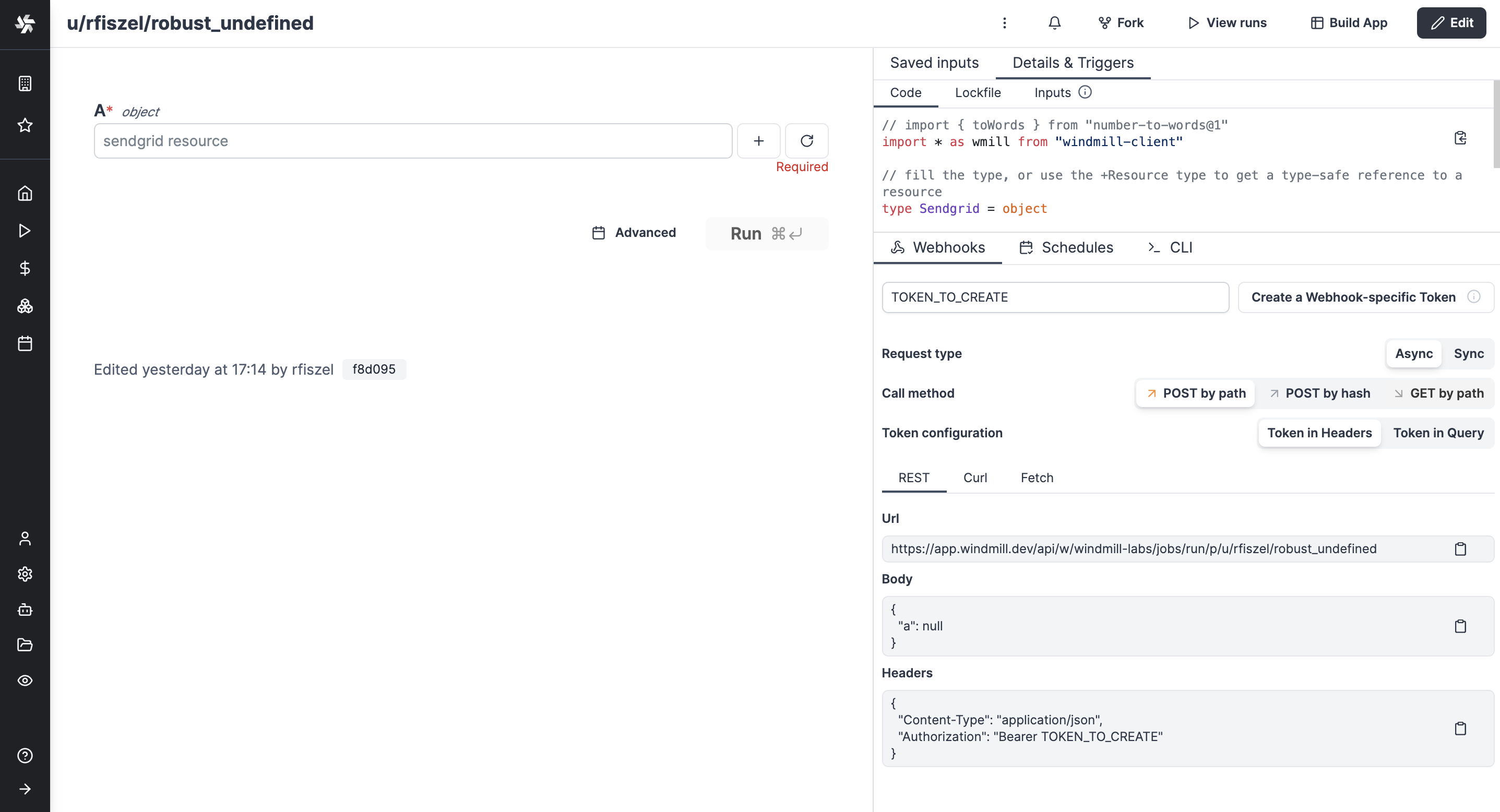 Webhook endpoints